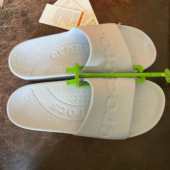 Crocs Slides Pale Blue M6/W8 - Picture 4 of 6